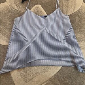 BCBGMaxAzria Blue and White Striped Camisole